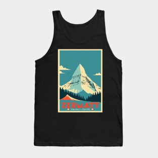 Zermatt,Matterhorn,Switzerland,Ski Poster Tank Top